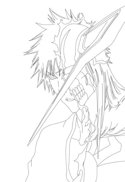 Ичиго с простым карандашом очень простое