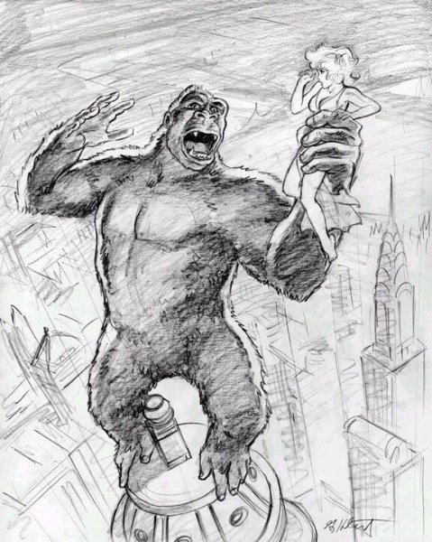 Кинг Конг нарисовать