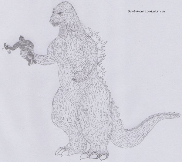 Рисунки Годзиллы для срисовки