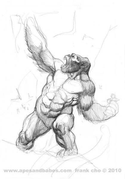 Кинг Конг нарисовать