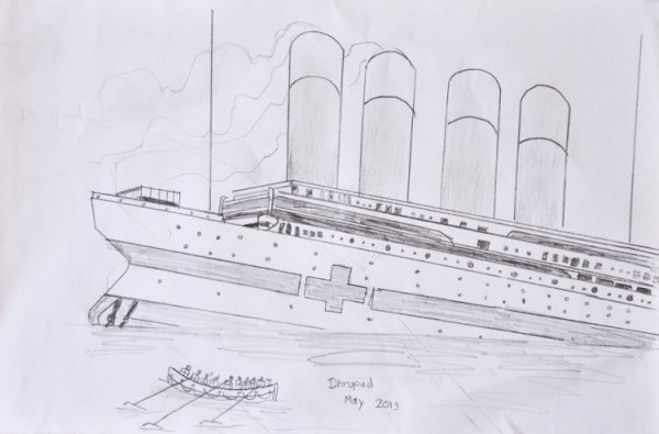 Корабль Британик рисунок