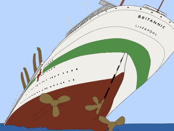 Британик корабль тонет