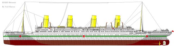 Чертежи Титаника и Британика