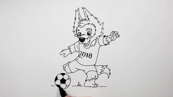 Раскраска Чемпионат мира по футболу 2018