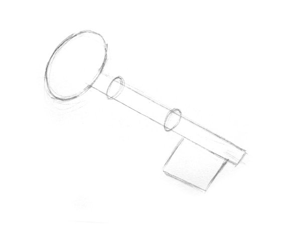 Ключ нарисовать поэтапно