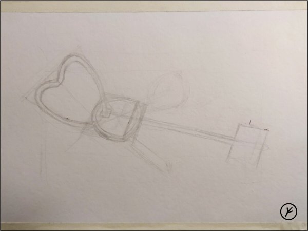 Как рисовать ключ поэтапно