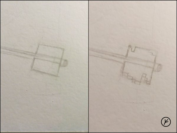 Как рисуется поэтапно ключи