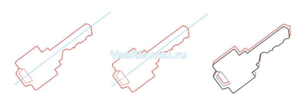 Раскраска замок с ключиком