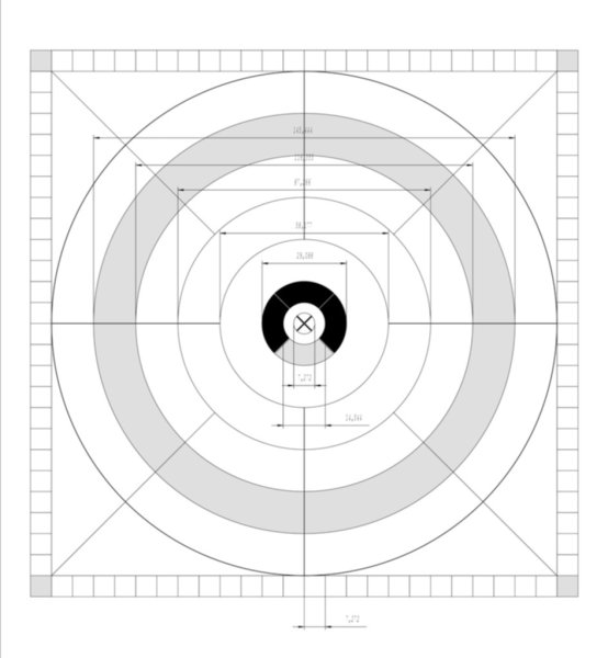 Мишень 1 МОА на 100м