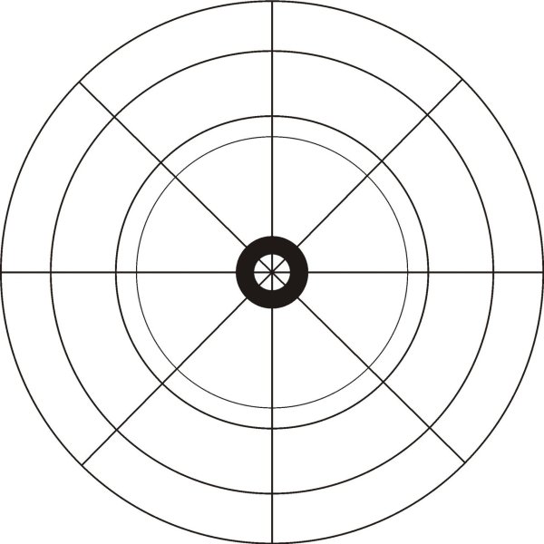 Мишень пристрелочная а4 10 метров