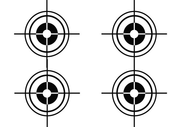 Мишень для мелкашки на 100 метров а4
