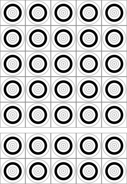 Мишень пристрелочная а4 50 метров