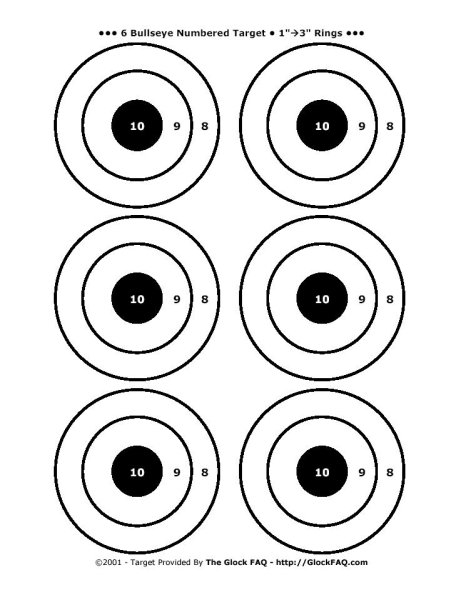 Мишень для пневматики формата а4