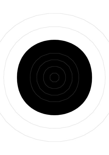 Мишень на черном фоне