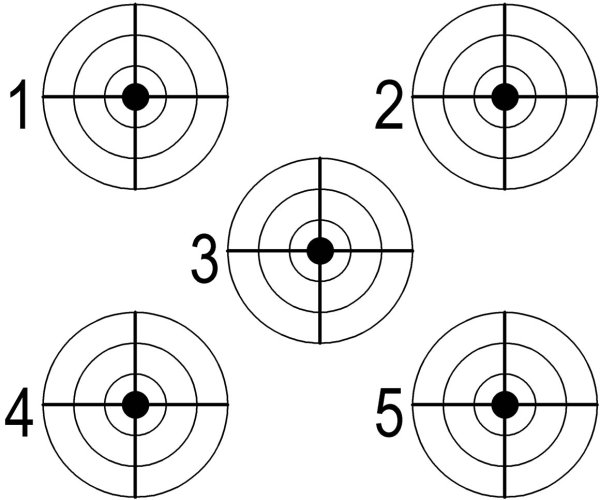 Мишень для пристрелки пневматической винтовки на 10 метров