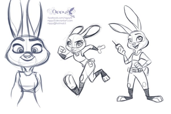 Джуди Хопс для срисовки