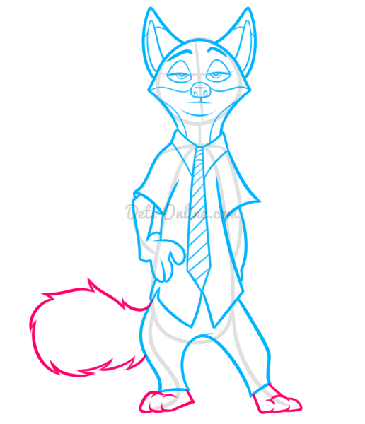 Лис из Зверополиса карандашом