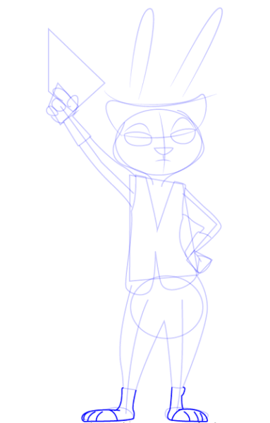 Герои Зверополиса. Рисовать карандашом поэтапно