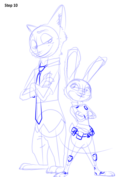 Нарисовать ник и Джуди