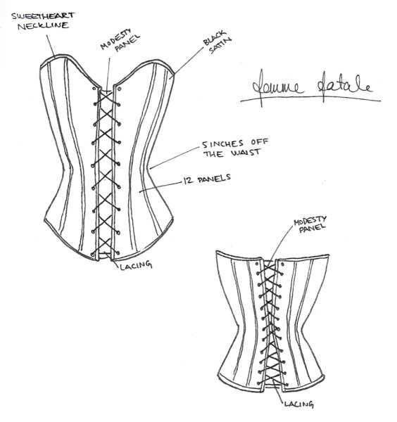 Корсет эскиз