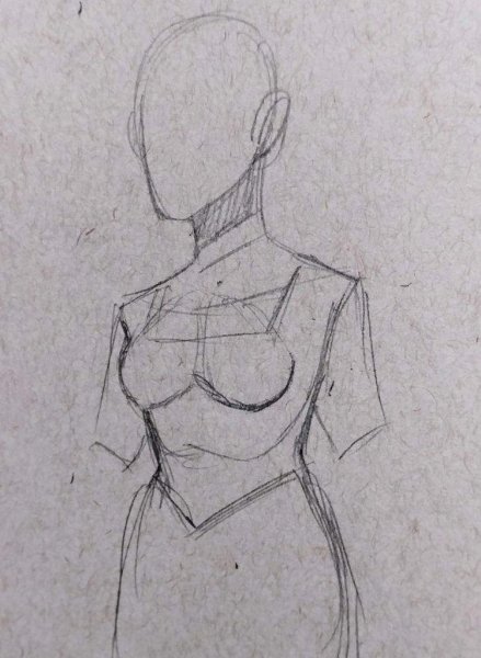 Девушка в корсете рисунок карандашом