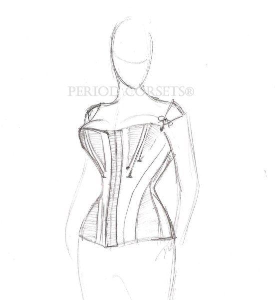Корсет скетч