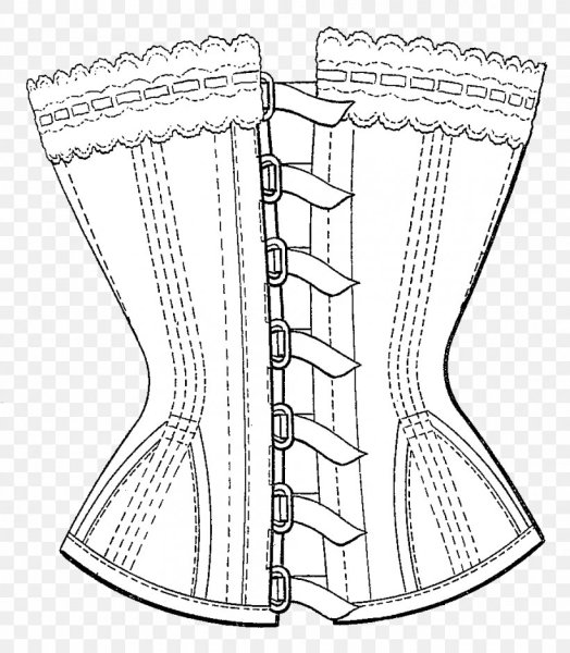Корсет линии рисунок