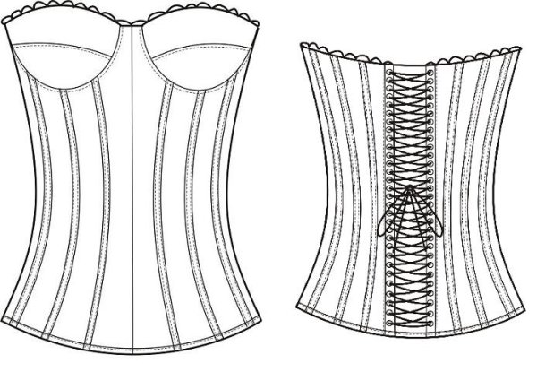 Корсет эскиз
