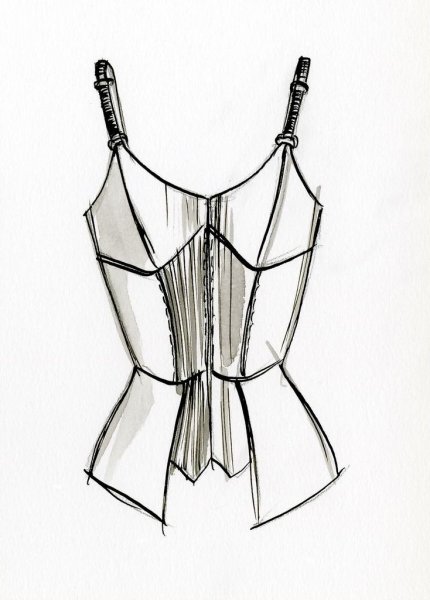 Корсет карандашом