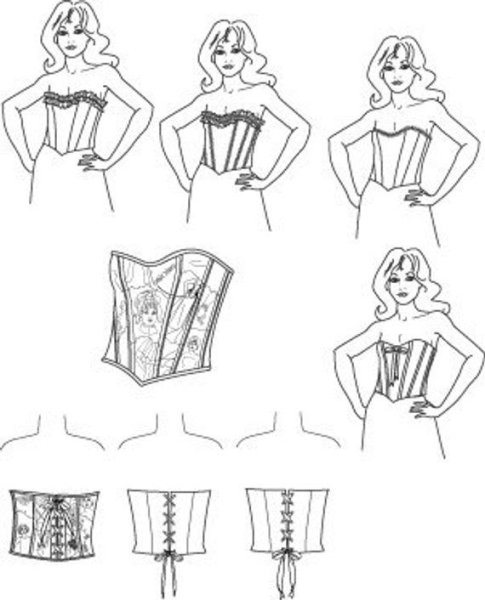 Корсет референс рисунок