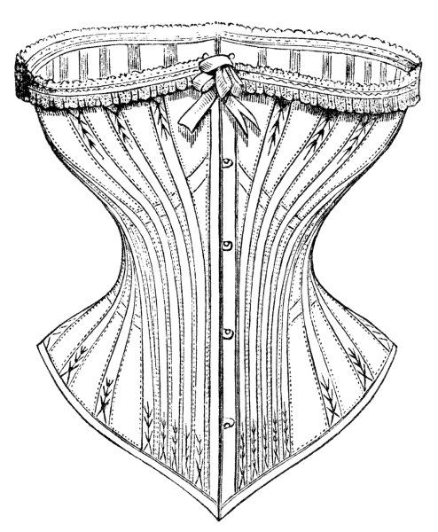 Нарисованный корсет