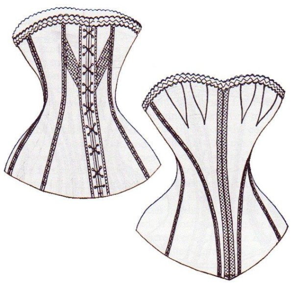 Лекало для шитья корсета