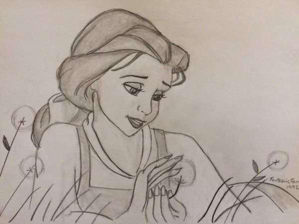 Дисней Наброски Бель