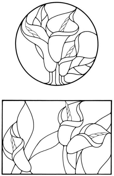 Поэтапное изображения витражей