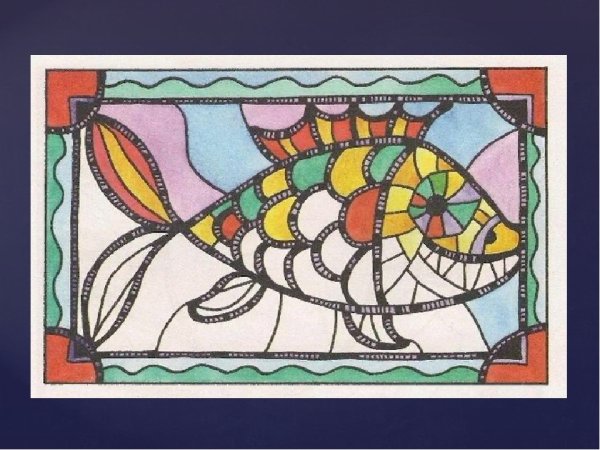 Трафарет для витража на стекле