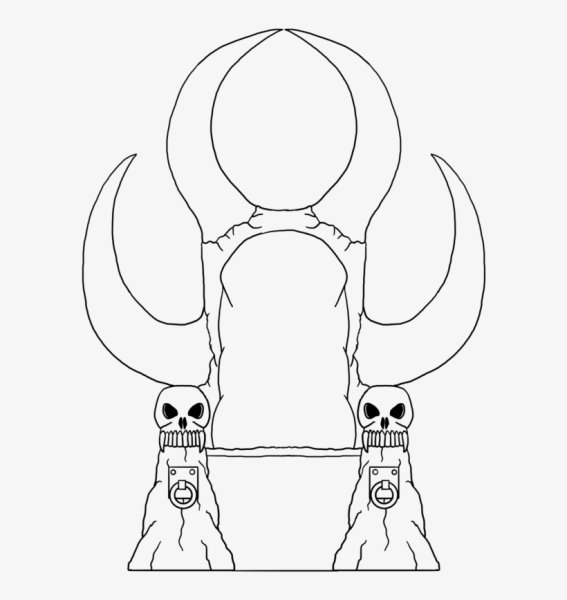 Трон рисунок сзади