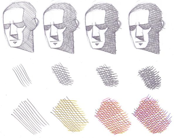 Рисование штрихами