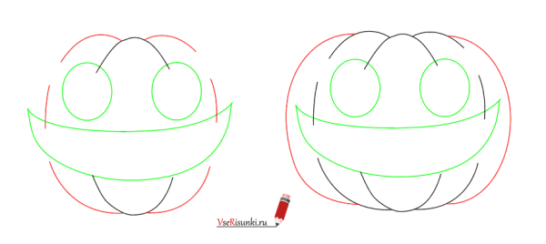 Дом тыква поэтапное рисование