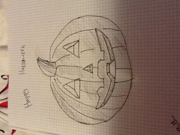 Тыква на Хэллоуин для срисовки