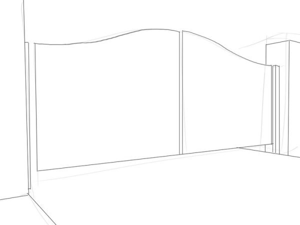 Рисунок ворот карандашом