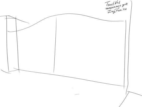 Поэтапный рисунок ворот