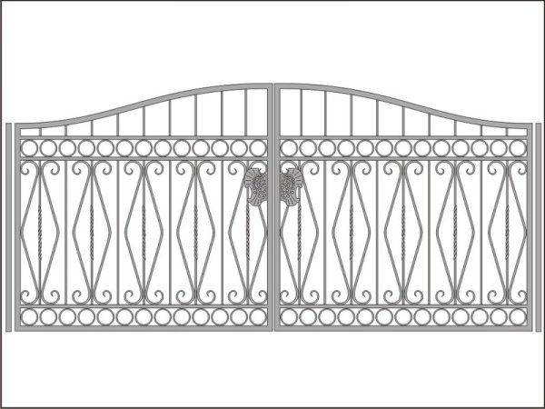 Ворота рисовать пошагово