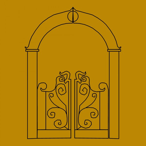 Забор с калиткой рисунок