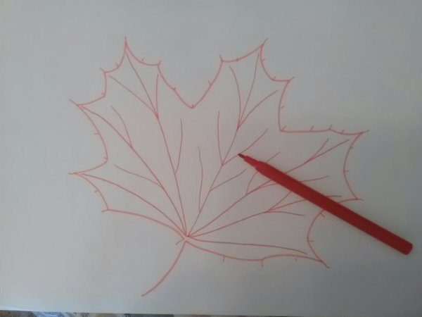 Ручка "кленовый лист"