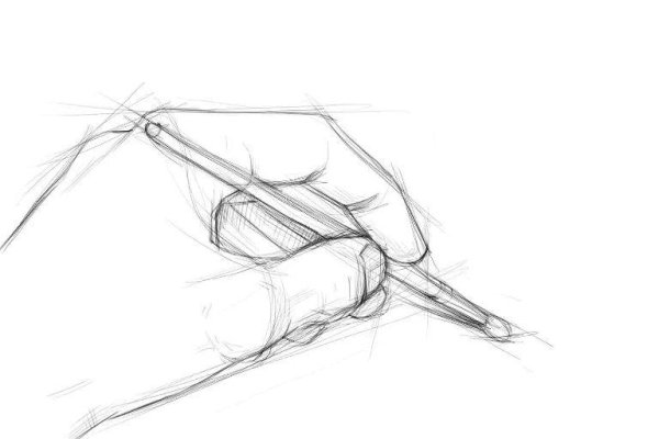 Кисточка рисунок карандашом