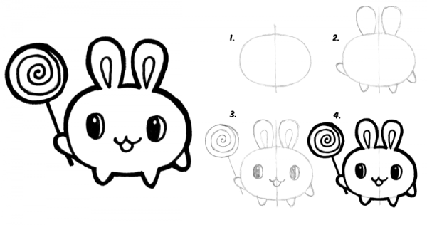 Кавайные рисунки для начинающих