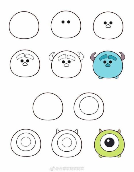 Поэтапное рисование кавайных рисунков