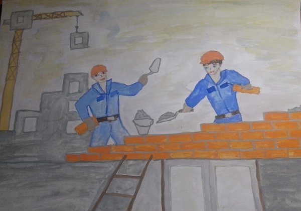 Рисунок на день строителя