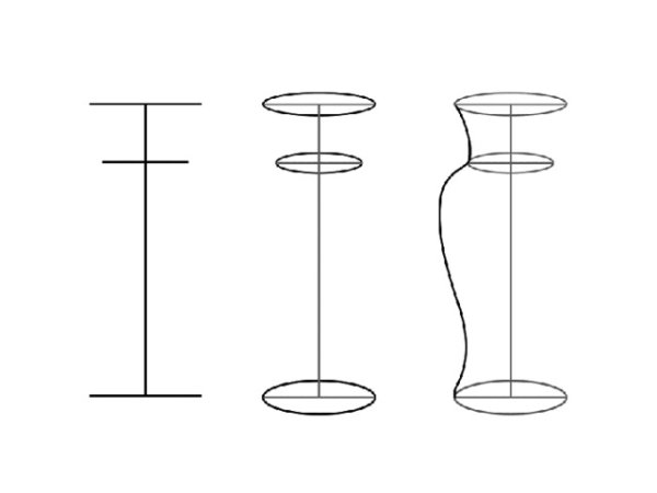 Поэтапное рисование вазы