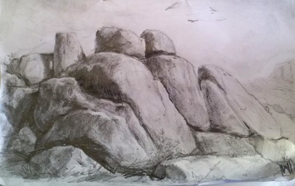 Скала эскиз